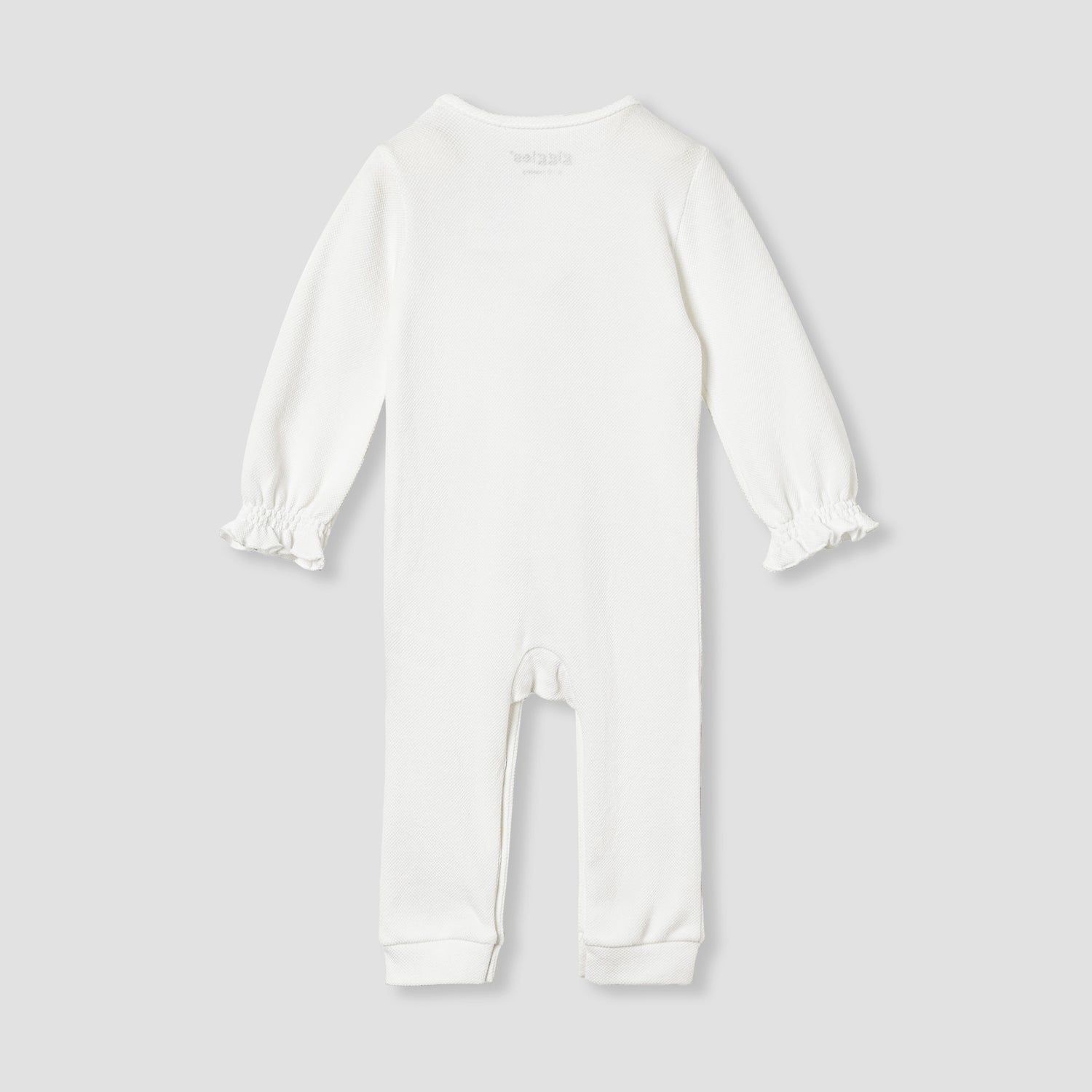 Giggles Lace Panel Sleepsuit with Long Sleeves