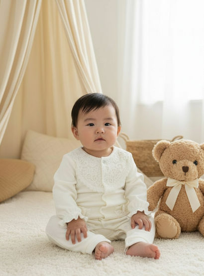 Giggles Lace Panel Sleepsuit with Long Sleeves-baby-girls-clothing-nightwear-sleepsuits-image-7