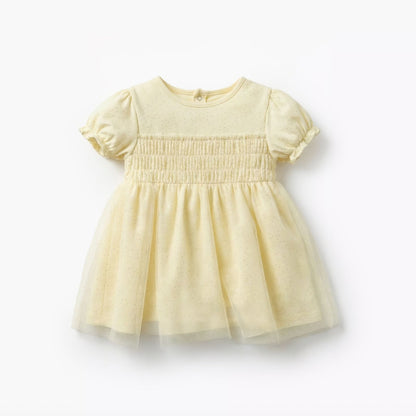 Giggles Round Neck Short Sleeve Dress with Hairband