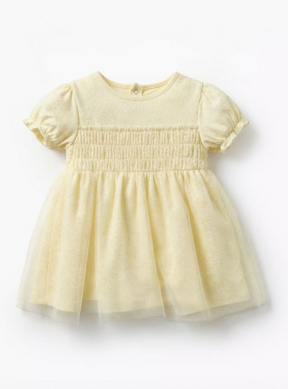 Giggles Round Neck Short Sleeve Dress with Hairband-baby-girls-clothing-dressesandjumpsuits-image-3