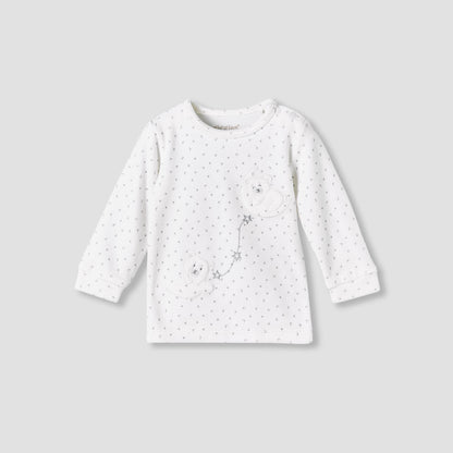 Giggles Long Sleeves Pyjama Set with Bear Applique