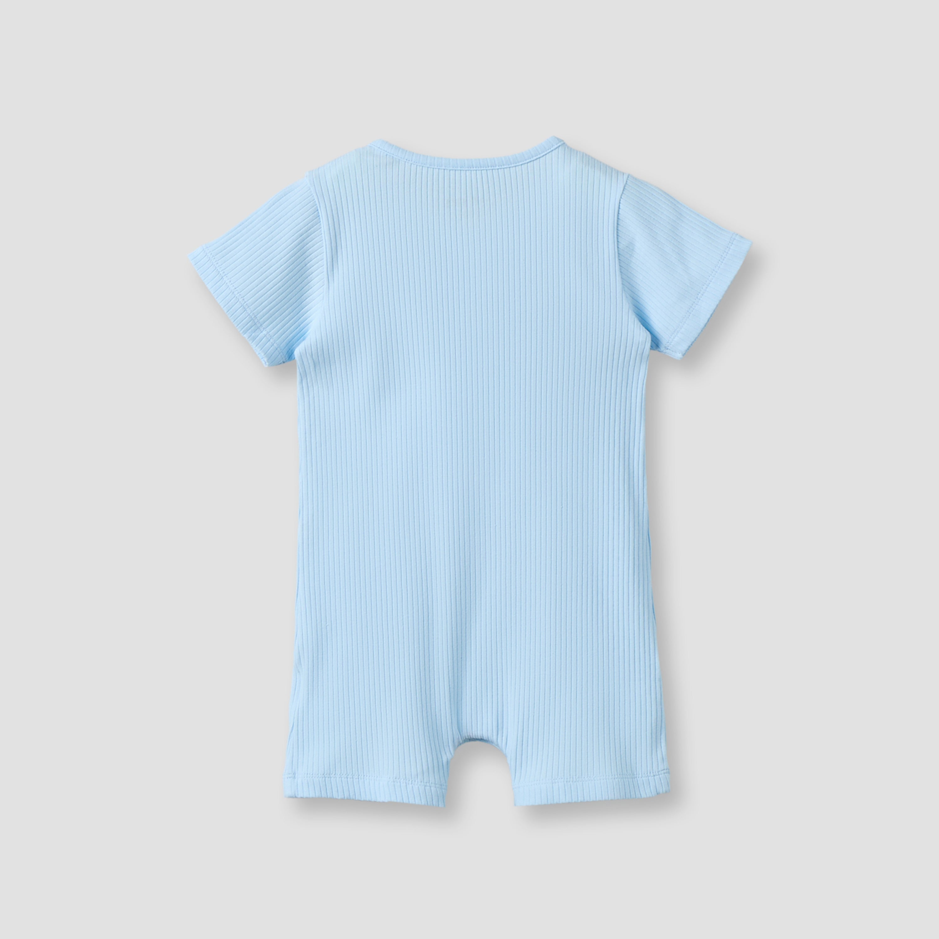 Juniors Round Neck Short Sleeves Romper with Snap Button Closure