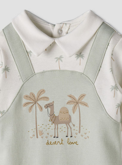 Juniors Cotton Peter Pan Collar Long Sleeves Sleepsuit with Snap Button Closure-baby-boys-clothing-nightwear-sleepsuits-image-3