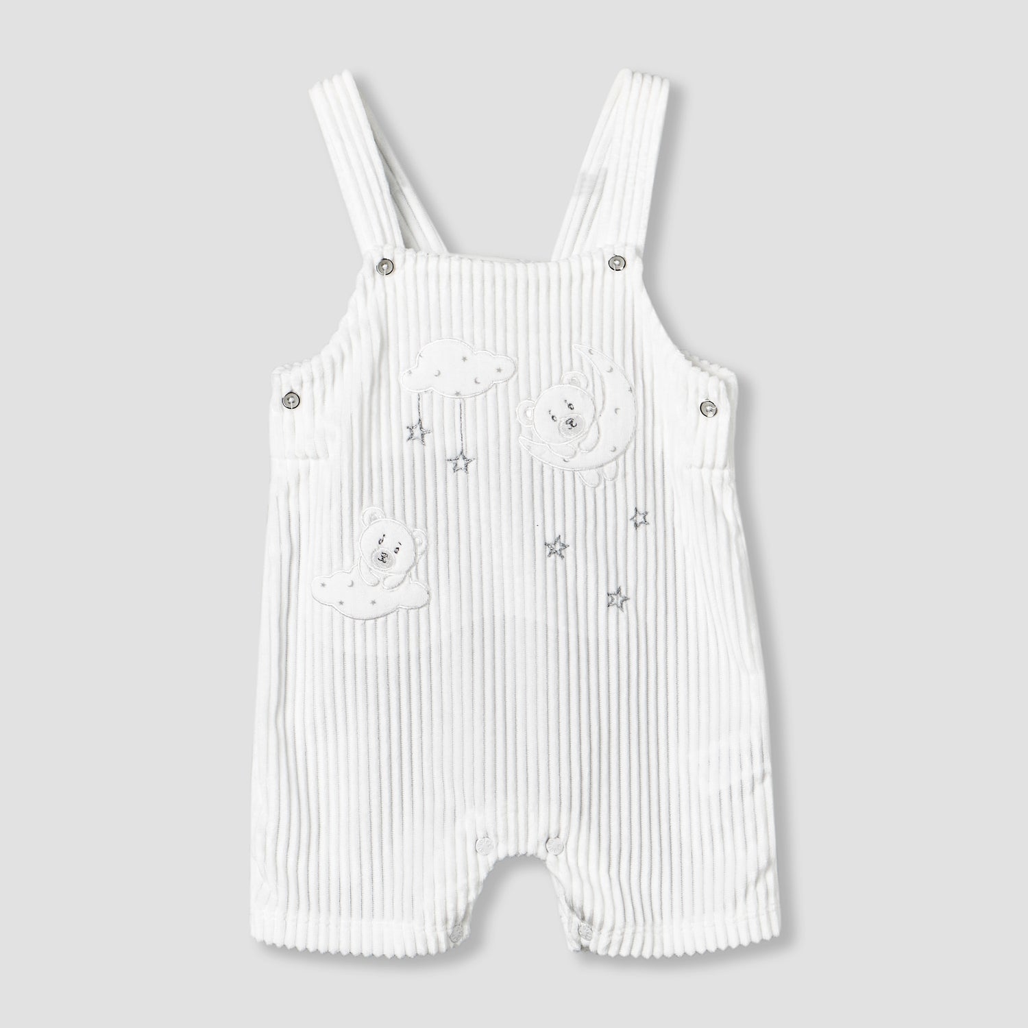 Giggles Collared Long Sleeves T-shirt and Dungaree Set with Applique Design