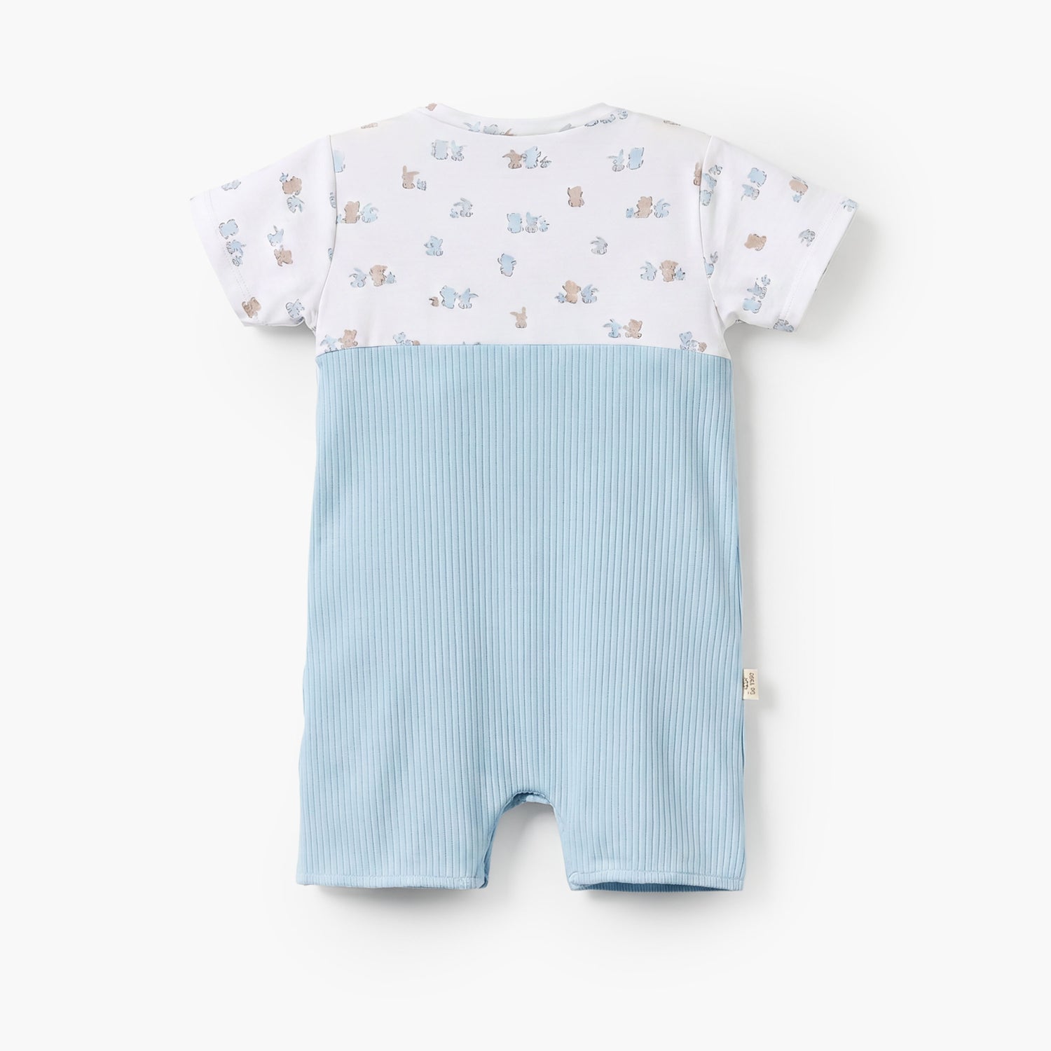 Juniors Crew Neck Short Sleeves Romper with Bunny Print