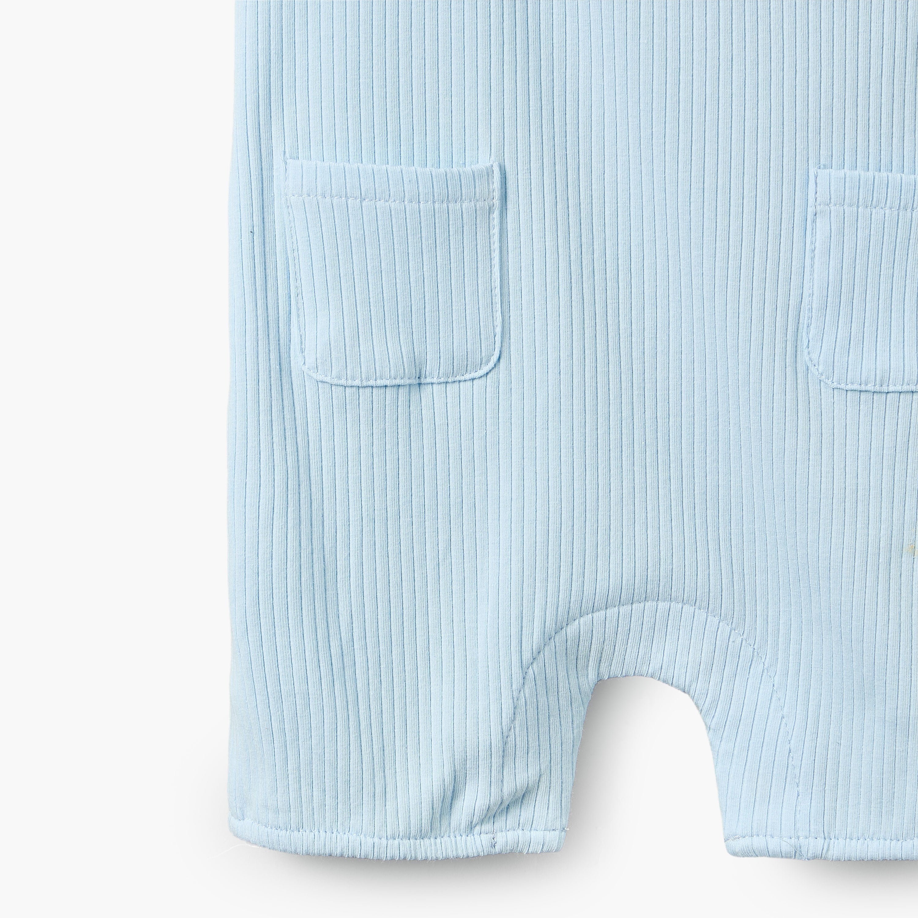 Juniors Crew Neck Short Sleeves Romper with Bunny Print