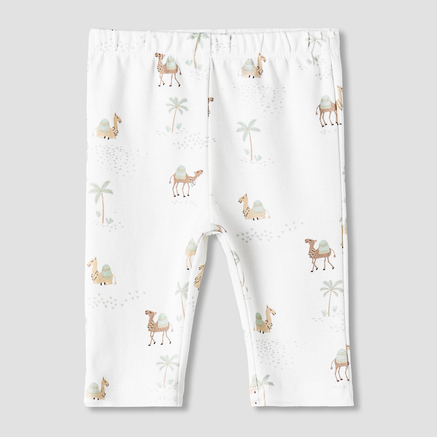 Juniors Cotton Collared Neck Long Sleeve Pyjama Set with Camel Print