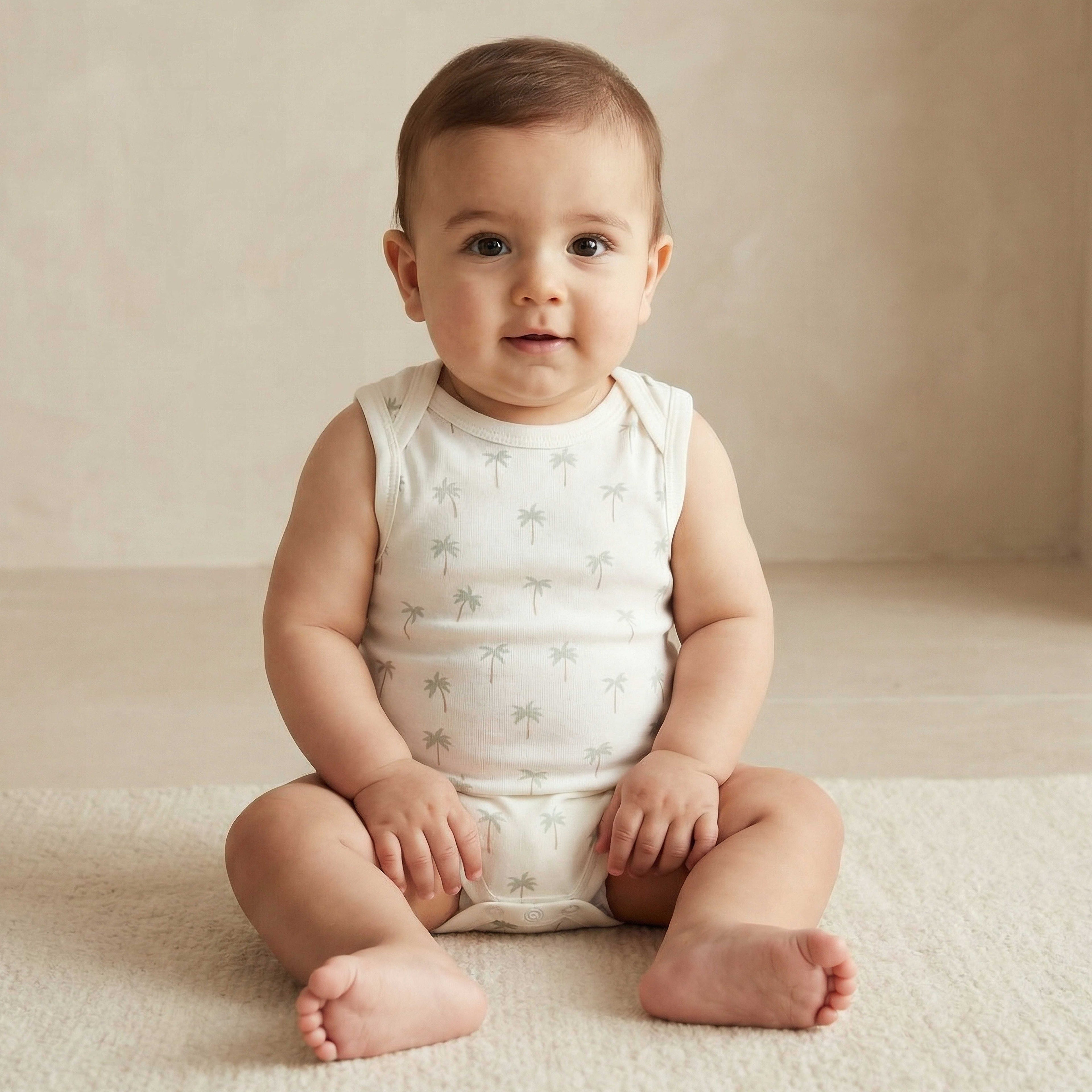 Pack of 2 Juniors Round Neck Sleeveless Bodysuit with Snap Button Closure