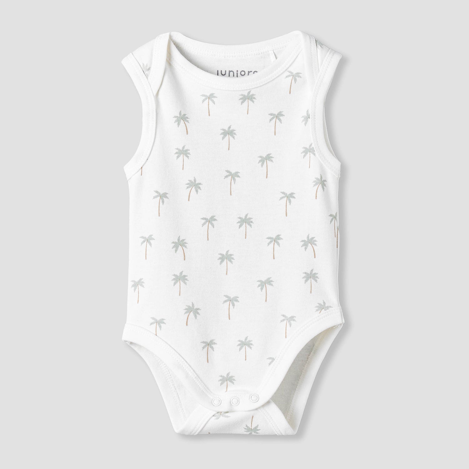 Pack of 2 Juniors Round Neck Sleeveless Bodysuit with Snap Button Closure