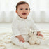 Giggles Peter Pan Collar Long Sleeves Sleepsuit with Butterfly Applique