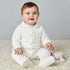 Giggles Peter Pan Collar Long Sleeves Sleepsuit with Butterfly Applique - 9-12 MTHS