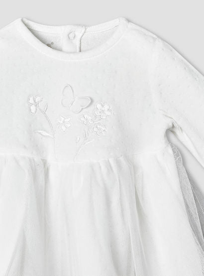 Giggles Round Neck Long Sleeves A-line Dress with Butterfly Applique-baby-girls-clothing-dressesandjumpsuits-image-4