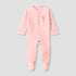 Juniors Cotton Crew Neck Long Sleeves Sleepsuit with Snap Button Closure - Pink / 9-12 mths