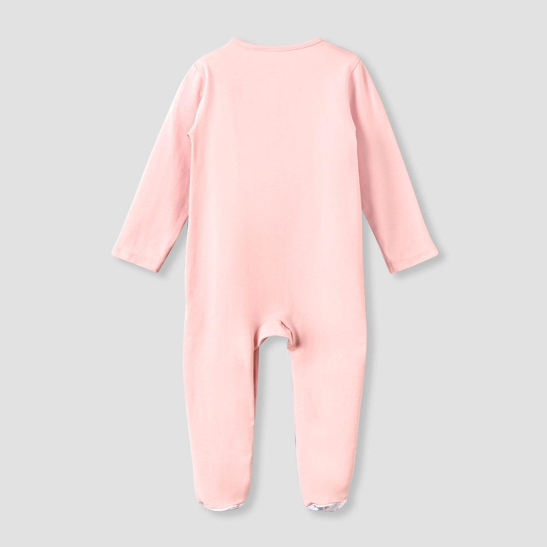 Juniors Cotton Crew Neck Long Sleeves Sleepsuit with Snap Button Closure