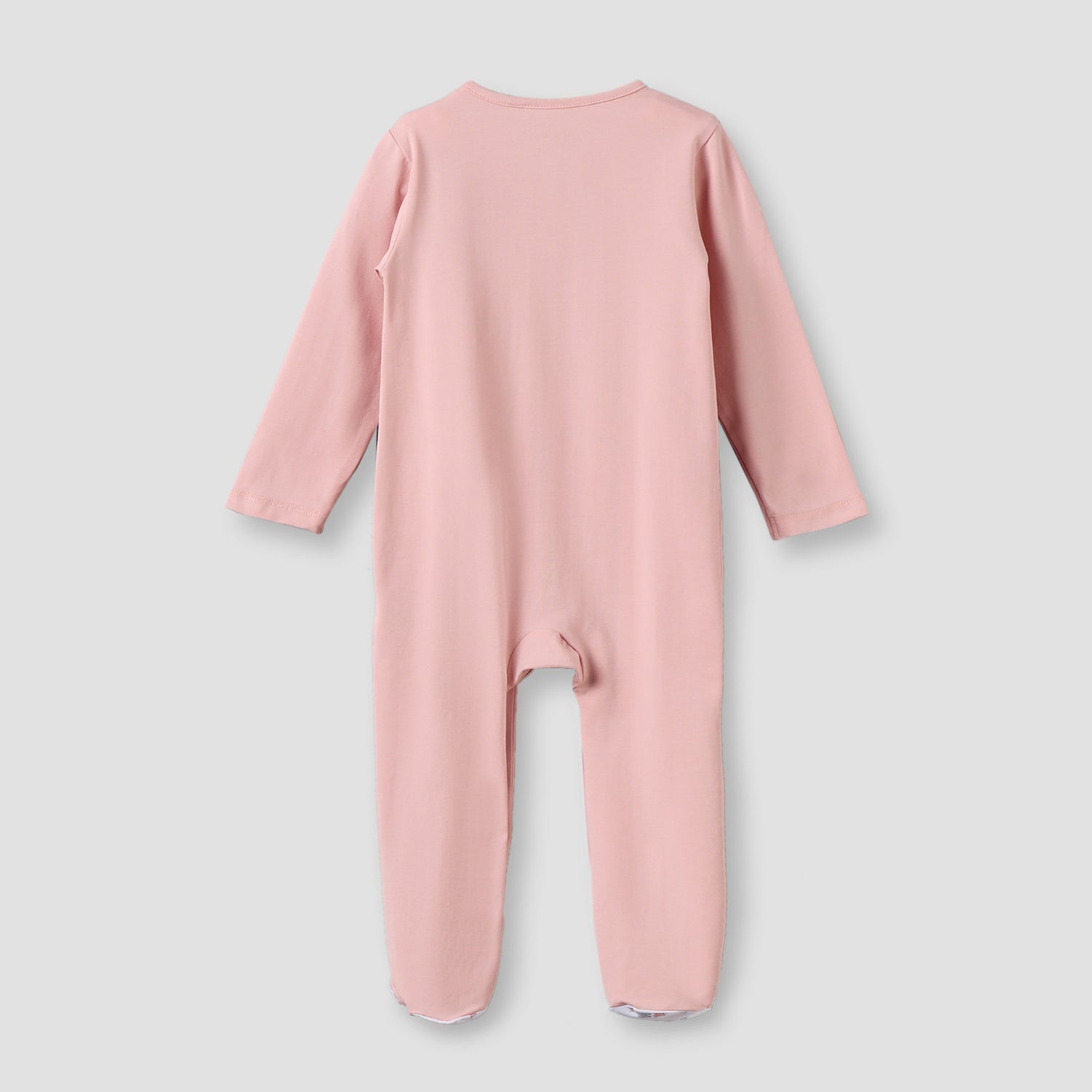Juniors Cotton Crew Neck Long Sleeves Sleepsuit with Snap Button Closure