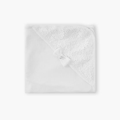 Giggles Lace Insert Receiving Blanket