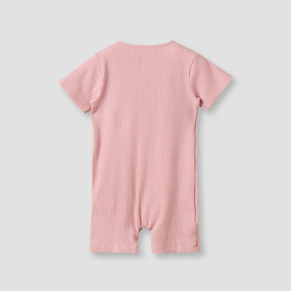 Juniors Round Neck Short Sleeves Romper with Pockets