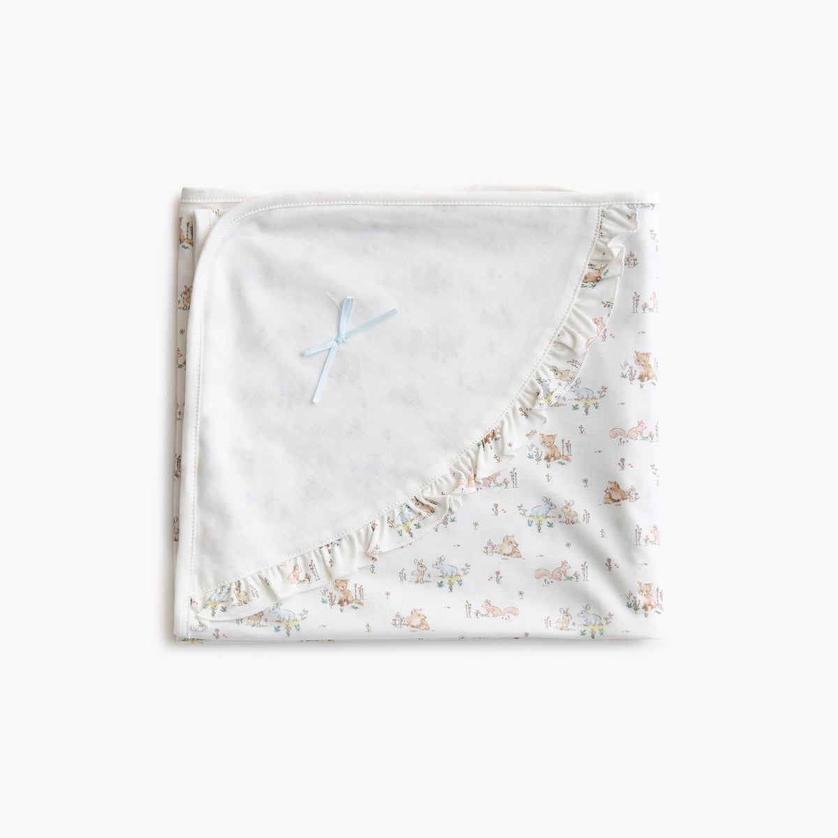 Giggles Safari Print Receiving Blanket with Hood - 70x70 cm