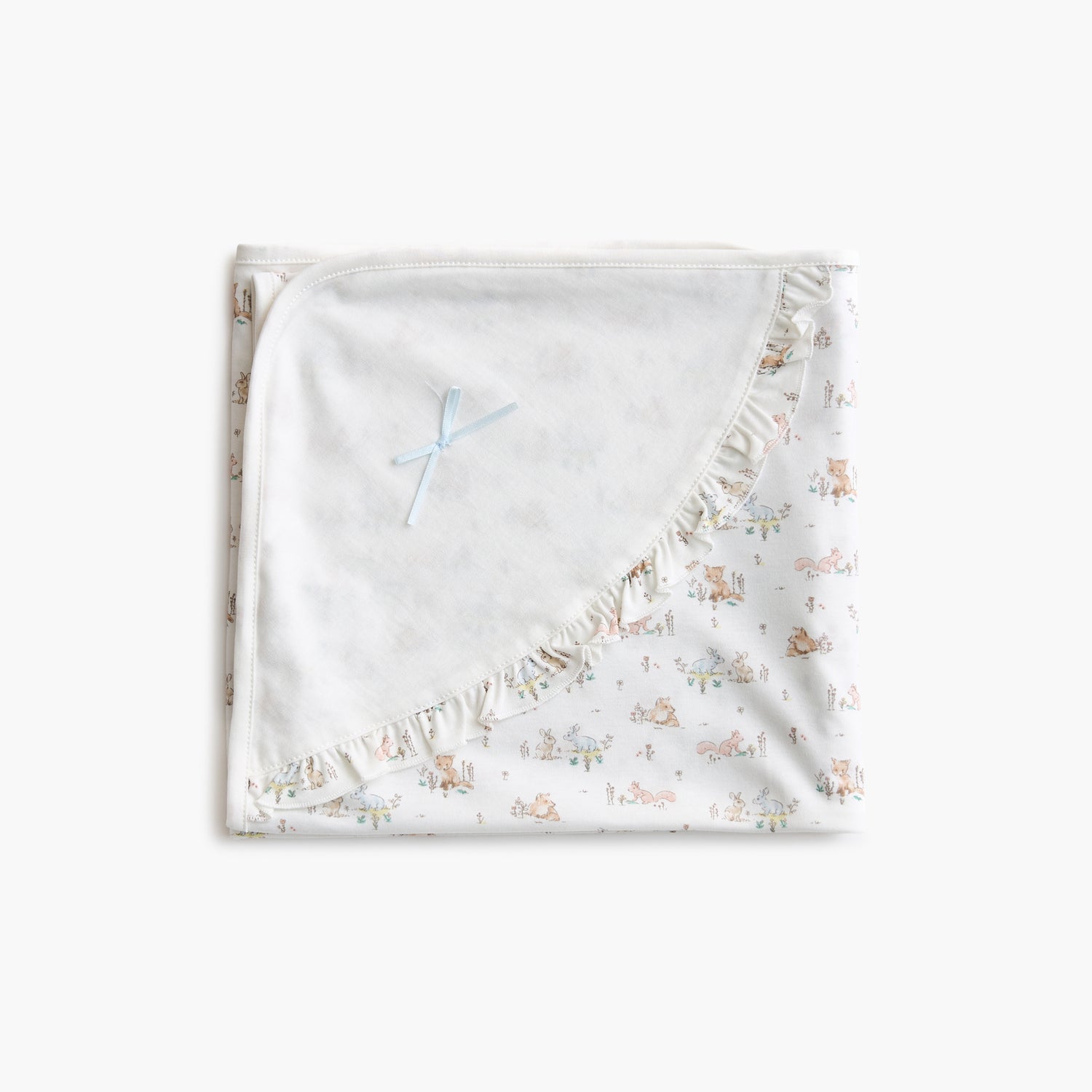Giggles Safari Print Receiving Blanket with Hood - 70x70 cm