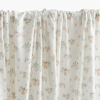 Giggles Safari Print Receiving Blanket with Hood - 70x70 cm