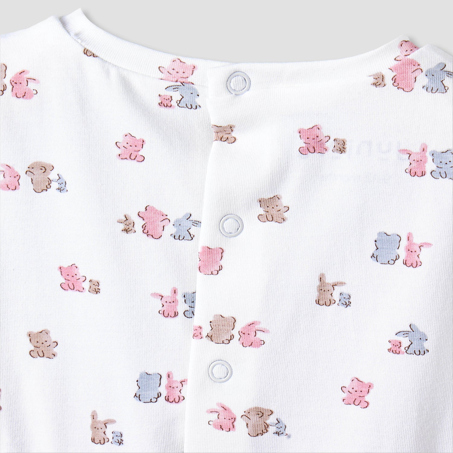 Juniors Round Neck Short Sleeves Knee Length Dress with Bear Print