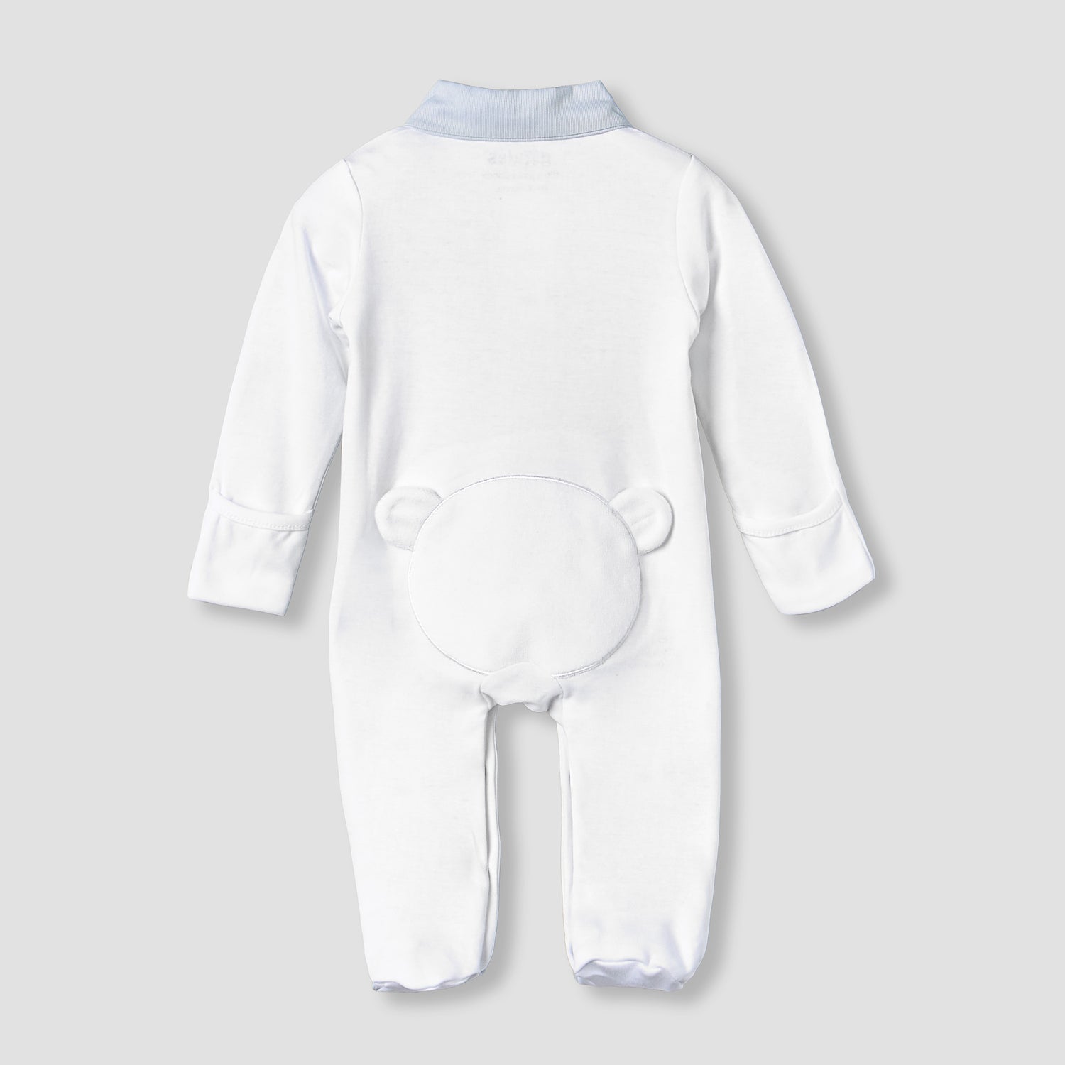 Giggles Cotton Collared Long Sleeves Sleepsuit with Embroidery