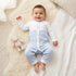 Giggles Cotton Round Neck Long Sleeves Sleepsuit with Pocket Square Detail