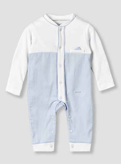 Giggles Cotton Round Neck Long Sleeves Sleepsuit with Pocket Square Detail-baby-boys-clothing-nightwear-sleepsuits-image-1