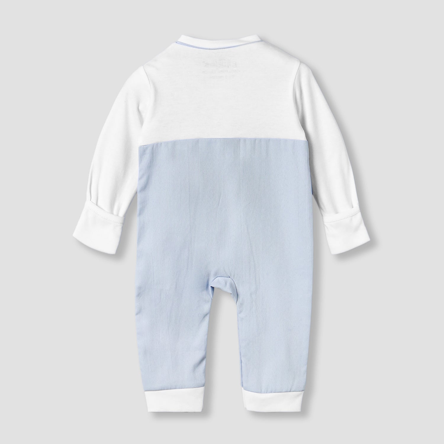 Giggles Cotton Round Neck Long Sleeves Sleepsuit with Pocket Square Detail