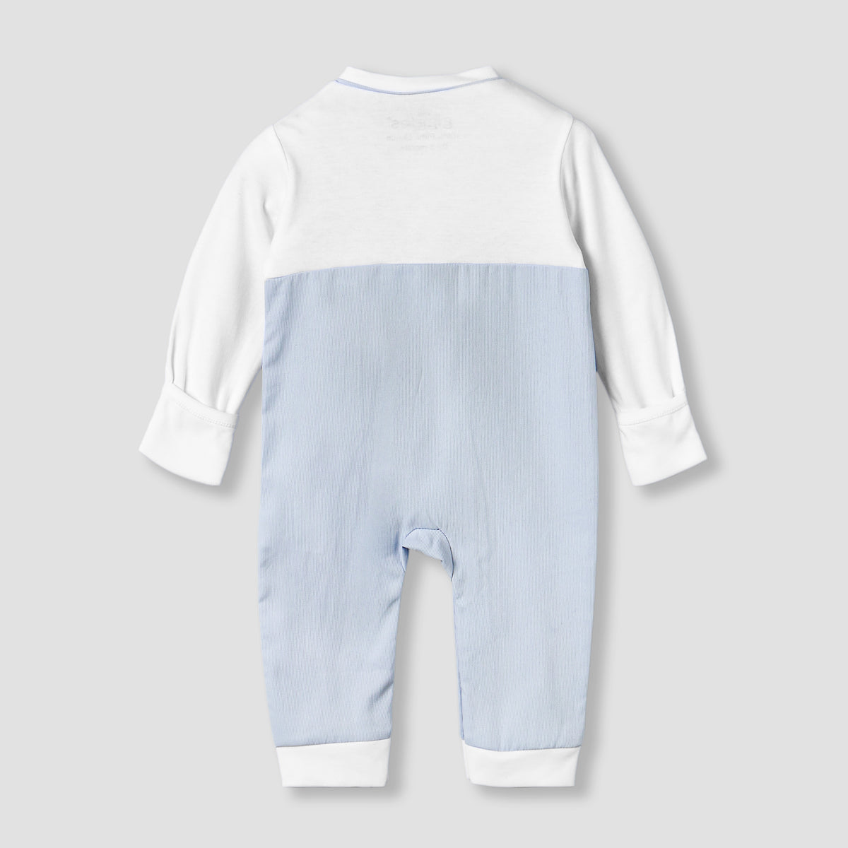 Giggles Cotton Round Neck Long Sleeves Sleepsuit with Pocket Square Detail