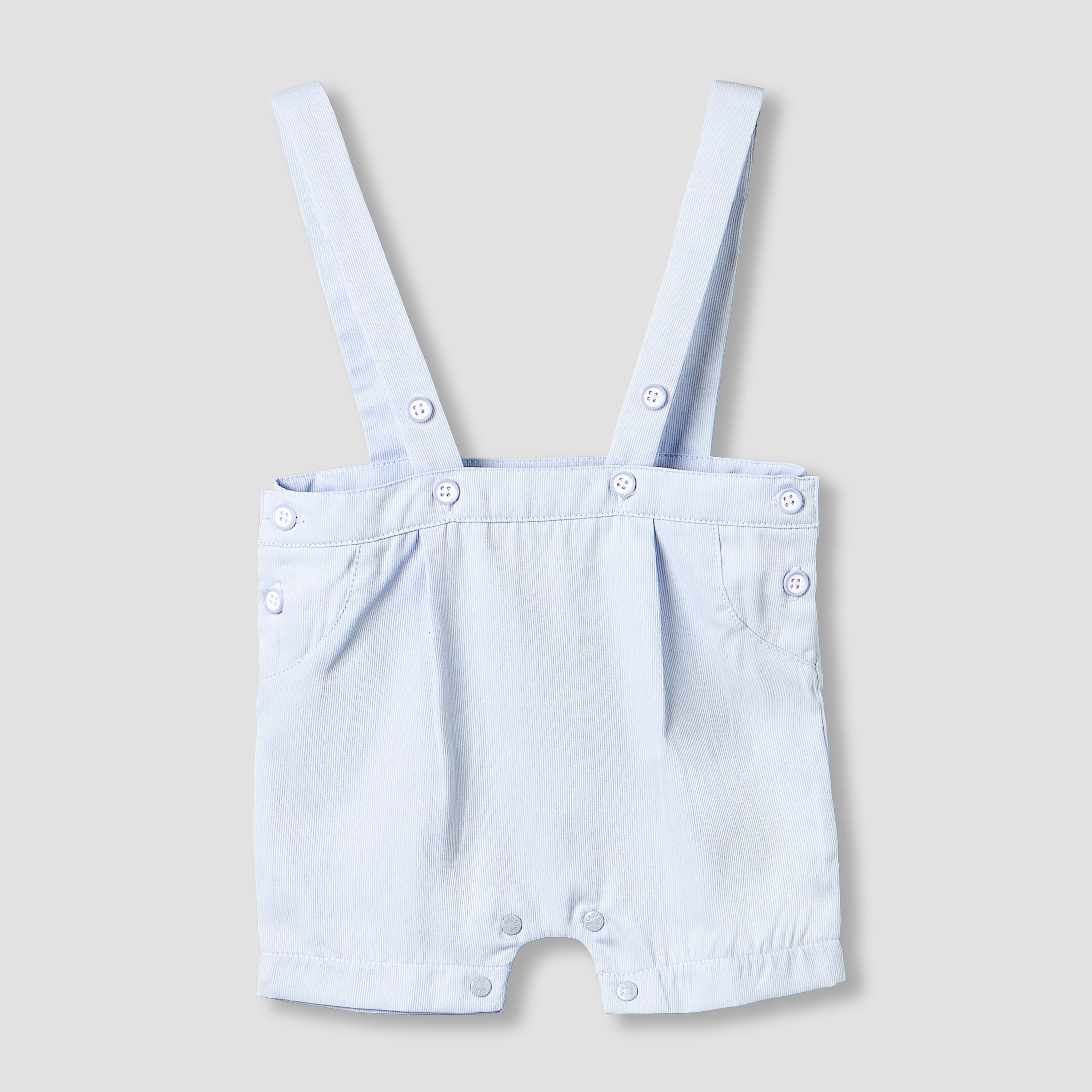 Giggles Crew Neck Short Sleeves T-shirts and Dungaree Set with Stripes