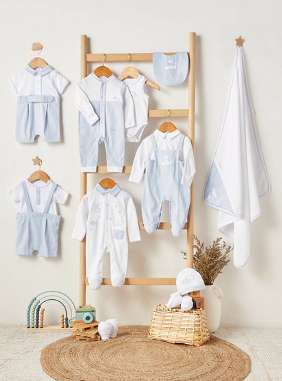 Giggles Crew Neck Short Sleeves T-shirts and Dungaree Set with Stripes-baby-boys-clothing-setsandcoords-image-6