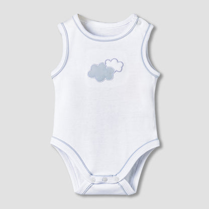 Giggles Round Neck Sleeveless Bodysuit with Snap Button Closure