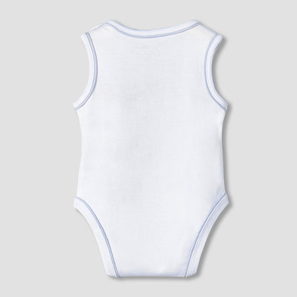 Giggles Round Neck Sleeveless Bodysuit with Snap Button Closure
