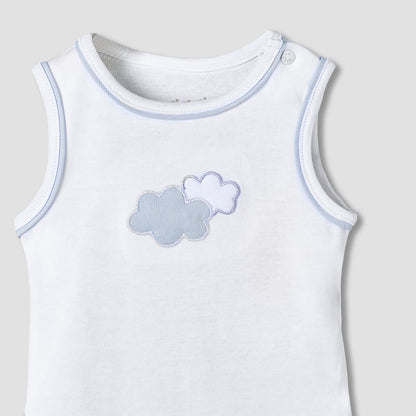 Giggles Round Neck Sleeveless Bodysuit with Snap Button Closure