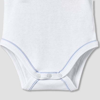 Giggles Round Neck Sleeveless Bodysuit with Snap Button Closure