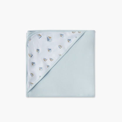 Giggles Sail Boat Print Receiving Blanket - 70x70 cm