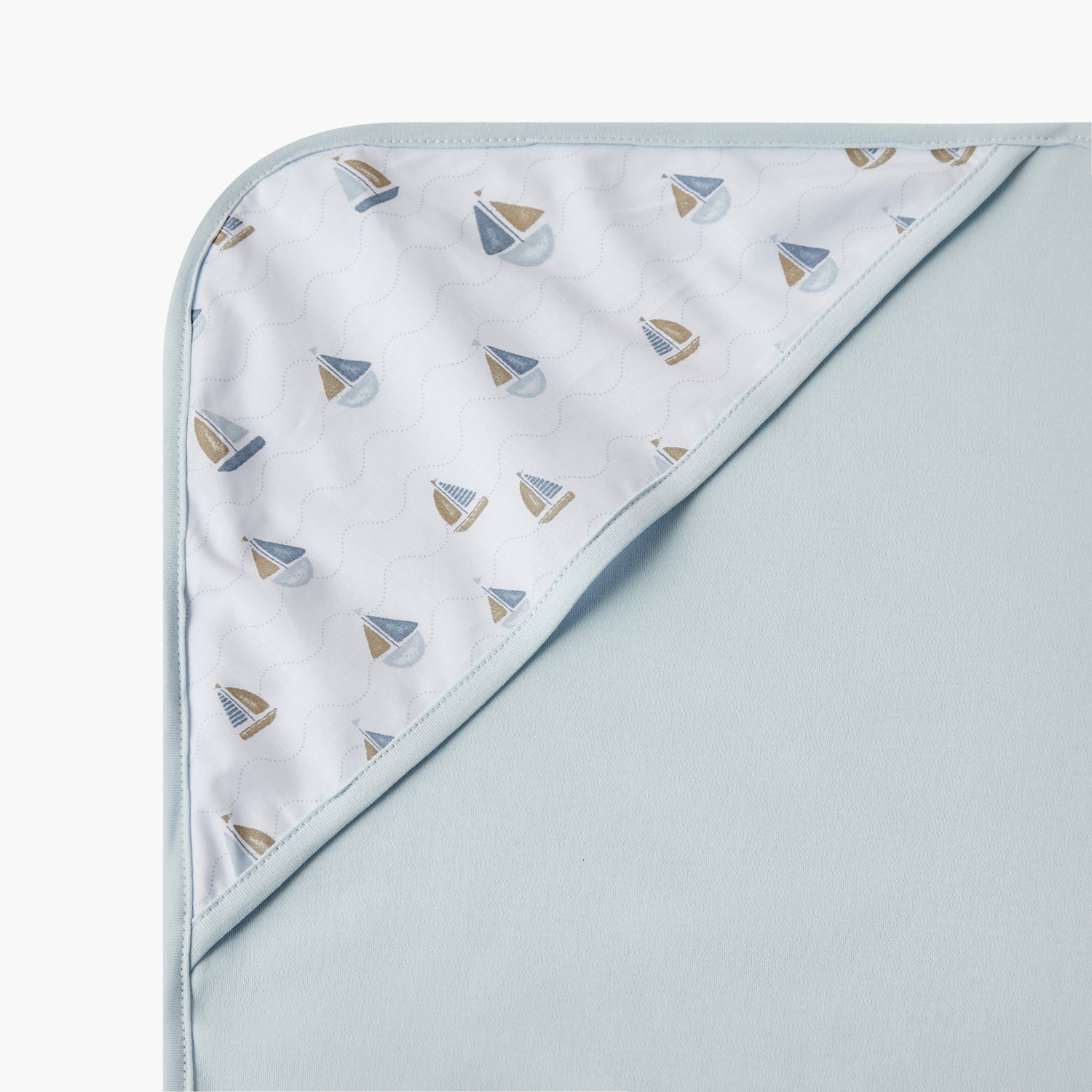 Giggles Sail Boat Print Receiving Blanket - 70x70 cm