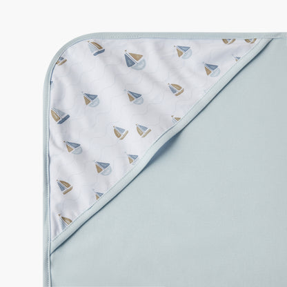 Giggles Sail Boat Print Receiving Blanket - 70x70 cm