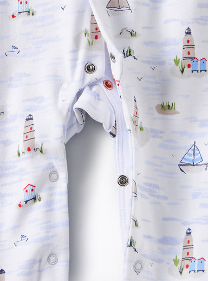 Juniors Cotton Sailor Collar Long Sleeves Sleepsuit with Nautical Print-baby-boys-clothing-nightwear-sleepsuits-image-5