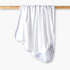 Giggles Receiving Blanket with Bear Embroidery - White / 0-6 mths