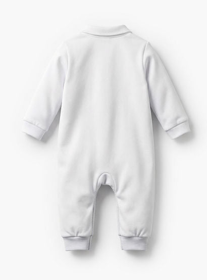 Juniors Cotton Collared Long Sleeves Sleepsuit with Stripes-baby-boys-clothing-nightwear-sleepsuits-image-3