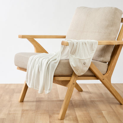 Giggles Striped Hooded Receiving Blanket