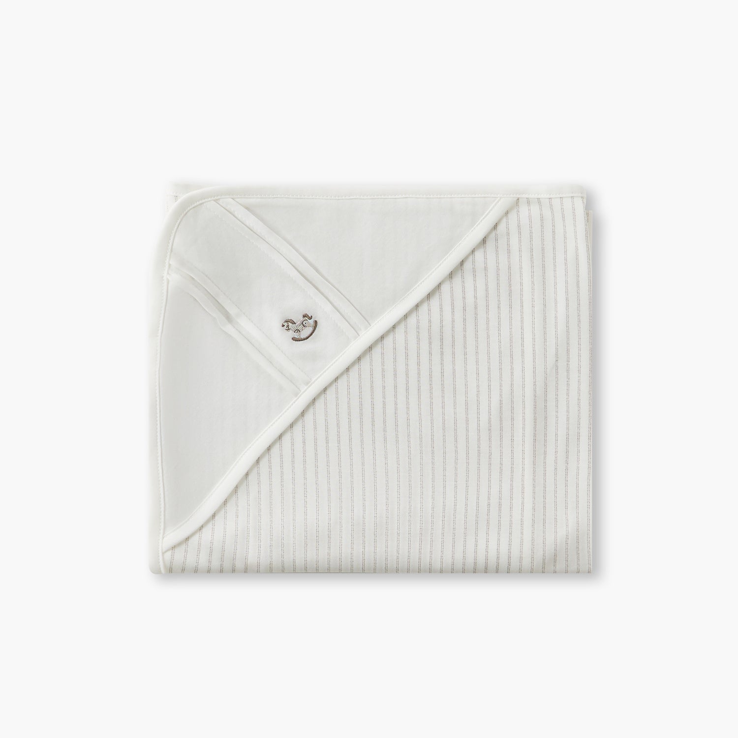Giggles Striped Hooded Receiving Blanket