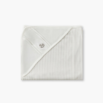 Giggles Striped Hooded Receiving Blanket