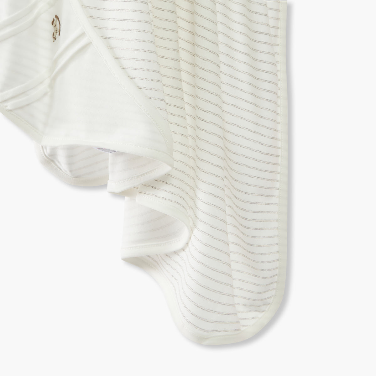 Giggles Striped Hooded Receiving Blanket