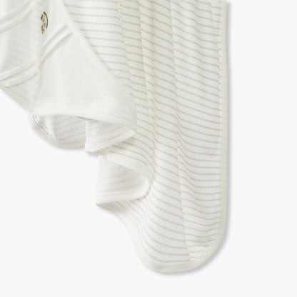 Giggles Striped Hooded Receiving Blanket