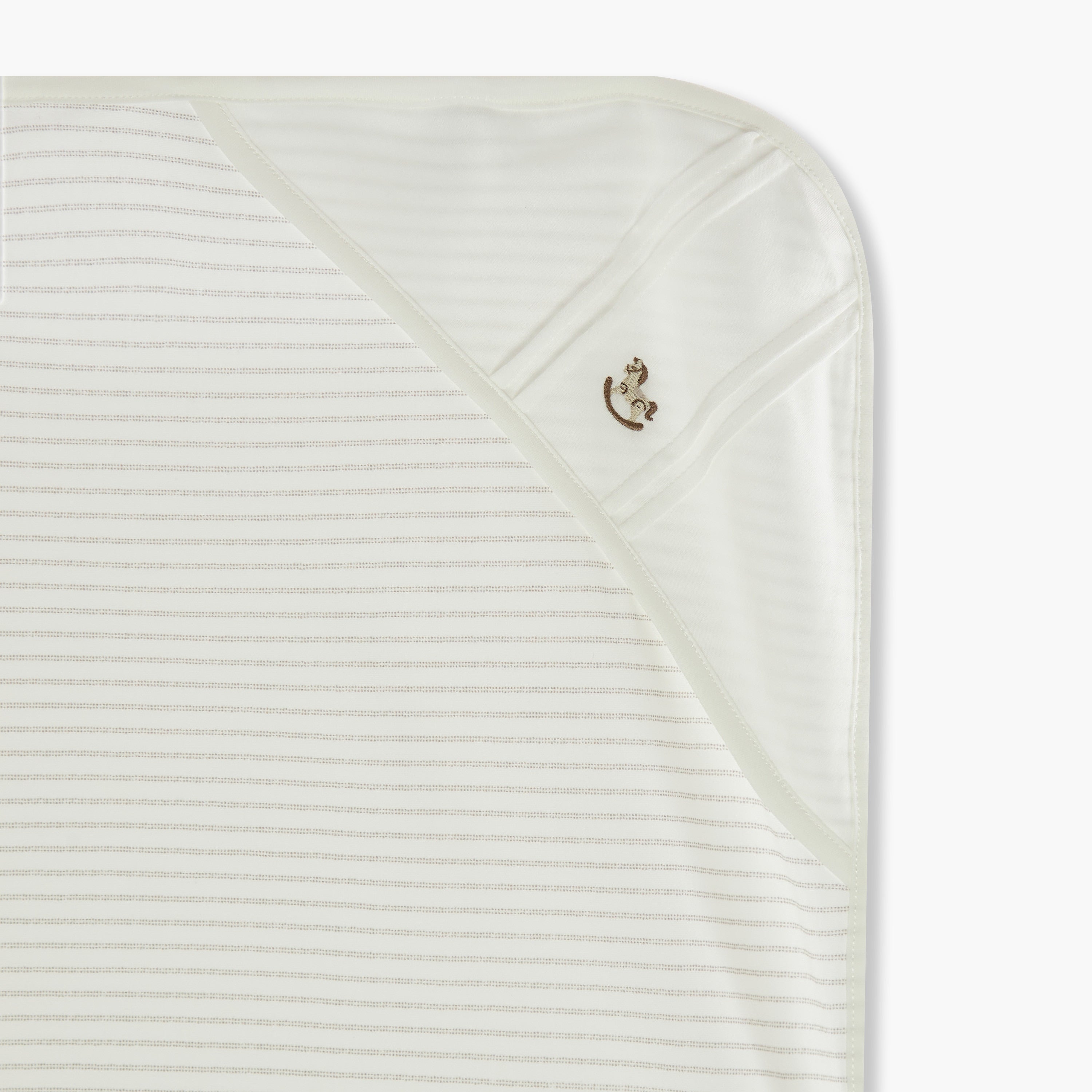 Giggles Striped Hooded Receiving Blanket