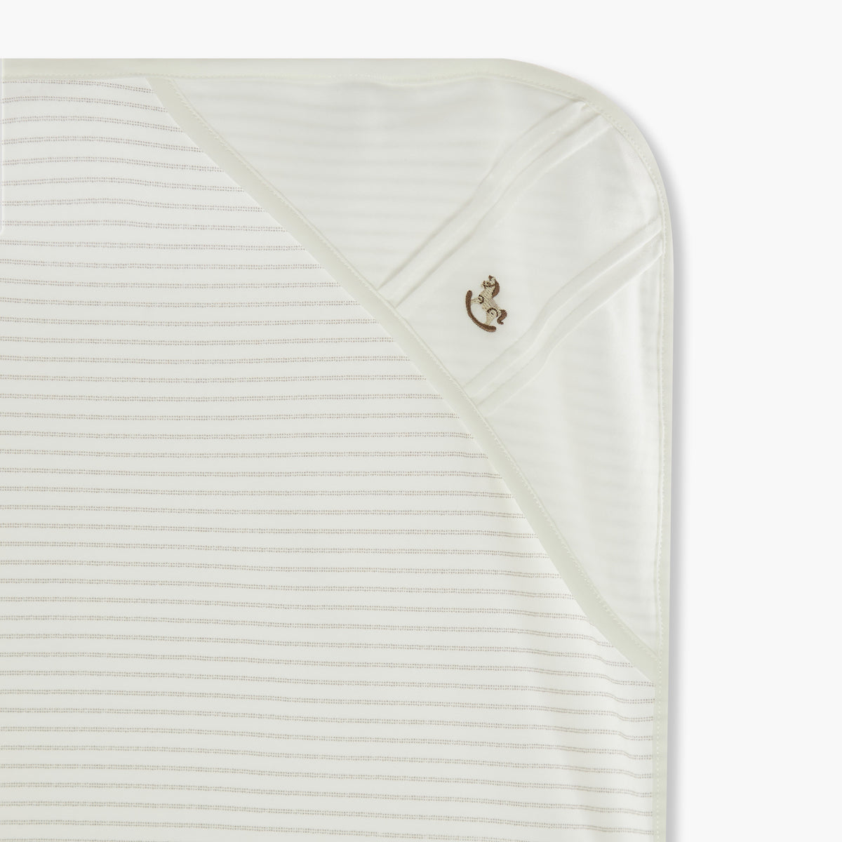 Giggles Striped Hooded Receiving Blanket