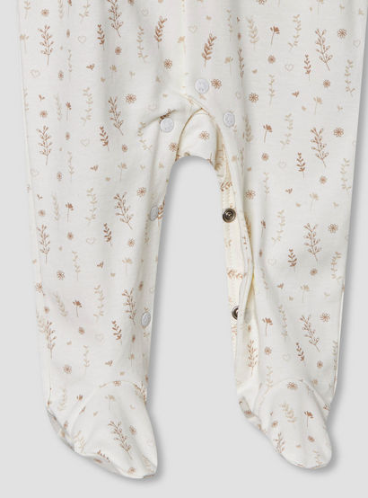 Giggles Supima Cotton Peter Pan Collar Long Sleeves Sleepsuit with Floral Print-baby-girls-clothing-nightwear-sleepsuits-image-5